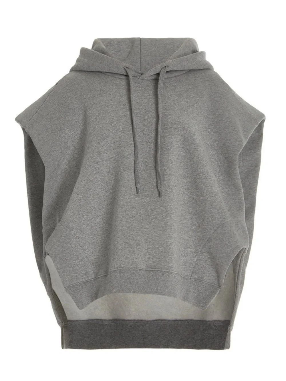 The Frankie Shop Alex Sleeveless Statement Shoulder Hoodie NWT | Heather Grey